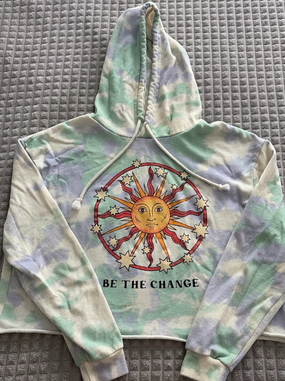 Mighty Fine Pastel Tie-Dye Hoodie - Mint Green & Lavender
